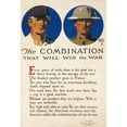 thumbnail image 3 of Adolph Treidler 11x14 Black Modern Framed Museum Art Print Titled - The Combination that Will Win the War (1917), 3 of 5