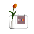 thumbnail image 1 of Soy de Andorra Tarjeta de jarrón artificial de tulipanes, 1 of 3