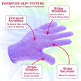 thumbnail image 3 of Toalla De Baño 5 dedos guantes de baño piel SPA masaje chico cuerpo lavado baño (púrpura) Wdftyju Libre de BPA, 3 of 7