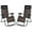 Brown, variant on Patiojoy Folding Recliner Patio Rattan Zero Gravity Lounge Chair With Headrest Brown