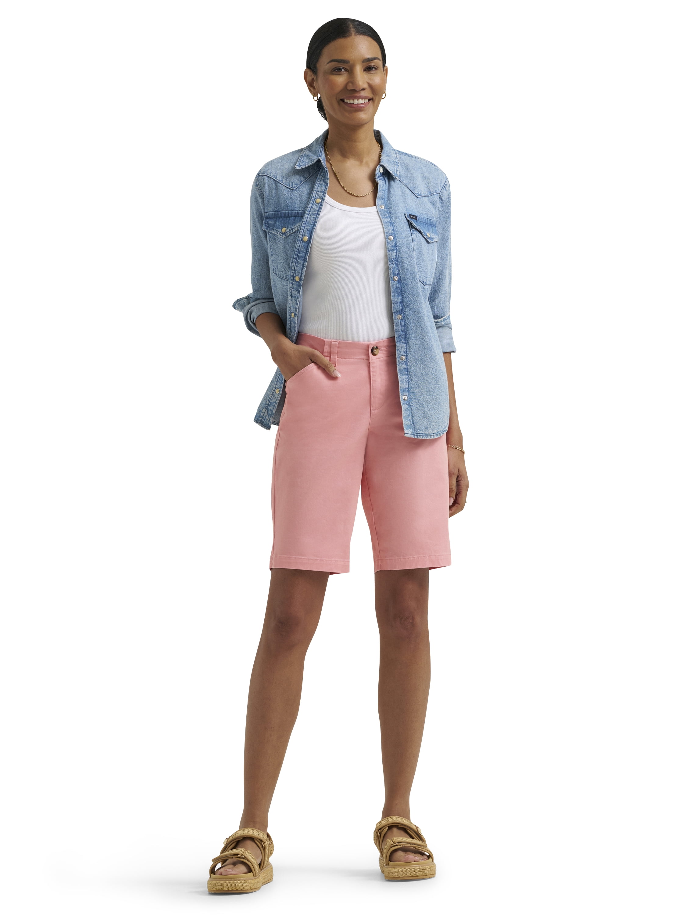 Lee Women's Midrise 9" Chino Shorts, Sizes 0-18