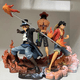 thumbnail image 2 of Figura de dibujos animados de una pieza mono D Luffy Ace Sabo tres hermanos colección de figuras de acción modelo juguetes muñeca 3 unids/set zhangmengya LED, 2 of 2