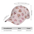 thumbnail image 2 of Picia Strawberry Cake pattern Trucker Low Profile Hat Men Women Baseball Cap Dad Hat Adjustable Unconstructed Plain Cap, 2 of 9