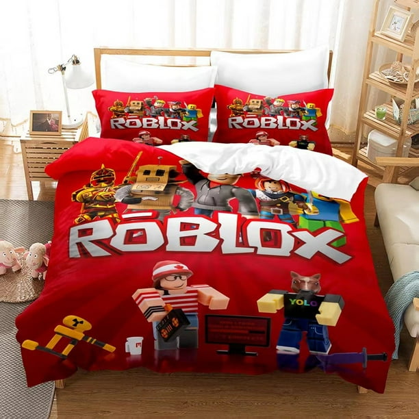 Bed three-piece roblox bed four-piece quilt cover digital printing ...