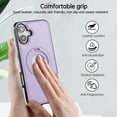 thumbnail image 5 of ELEHOLD Case for iPhone 16, Shockproof Magnetic Leather Phone Case with Invisible Stand for Men Women,Purple, 5 of 9