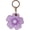 purple, variant on Flower Design AirTag Cover Leather AirTag Keyring Case Small Tracker Cover for Wallet Backpack Luggage Hanging Decor