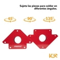 thumbnail image 3 of Kit 2 Escuadras Magnetica 5 In 50 Lb 34 Kg Juego Para Soldar Kingsman MAGNEKING5KIT, 3 of 7