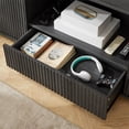 thumbnail image 5 of UZUGUL Modern Fluted Wood TV Stand, Black, with Storage Drawers and Cable Management, for up to 75 inch TVs, 5 of 8