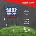 thumbnail image 5 of Dimarongton Barber Shop Sign with Stake, 15 x 12 DS Coroplast, Blue, 5 of 7