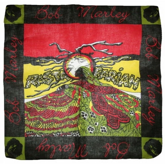 22"x22" Rastafarian Weed Marijauana Leaf Rasta 100% Cotton Bandana
