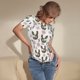 thumbnail image 3 of Fotbe Flowe Rooster Body de Mujer con Cuello Redondo y Mangas Cortas, Sin Mangas Ajustado, Suave, Cómodo y Básico-XX-Large, 3 of 7