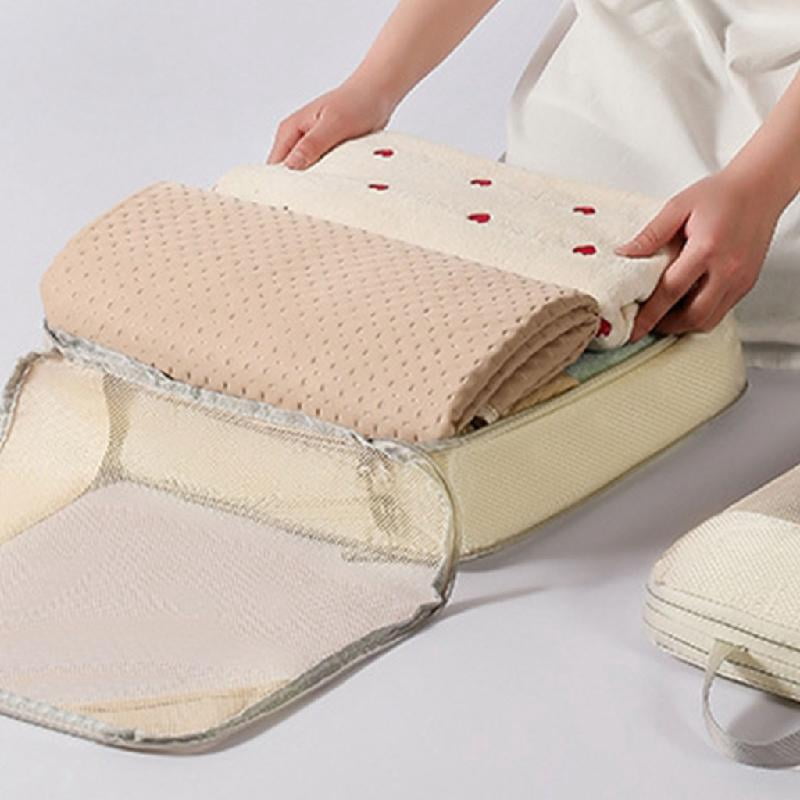 Yammee 5Pcs/set Travel Bag Compression Packing Cubes Lightweight Storage Bag Portable Luggage Suitcase Organizers Zipper Pouch