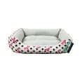 thumbnail image 3 of Harper Lane Monaco Rectangular Plush Pet Bed, Pink Bow, 3 of 3