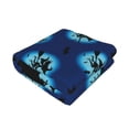 thumbnail image 3 of Throw Blanket for Couch - halloween witch blue Soft Comfy Lightweight Cozy Warm Throw Blanket, Fuzzy Plush Flannel Blanket & Throws for Sofa and Bed All Season, 3 of 8