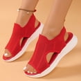 thumbnail image 3 of HBGVBA Womens Summer Sandals Knitted Mesh Hollow Out Breathable Soft Sole Summer Casual Lightweight Shoes 40, 3 of 5