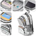 thumbnail image 4 of Baseballs Bats White Pattern Backpack for School, Cute School Bag with Adjustable Shoulder Straps and Padded Back, 16.9"x12.6"x5.9", 4 of 4