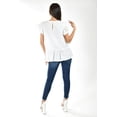 thumbnail image 3 of Blusa de popelina con encanje Roman Fashion /Juvenil, 12604 (Blanco) blanco CH, 3 of 6