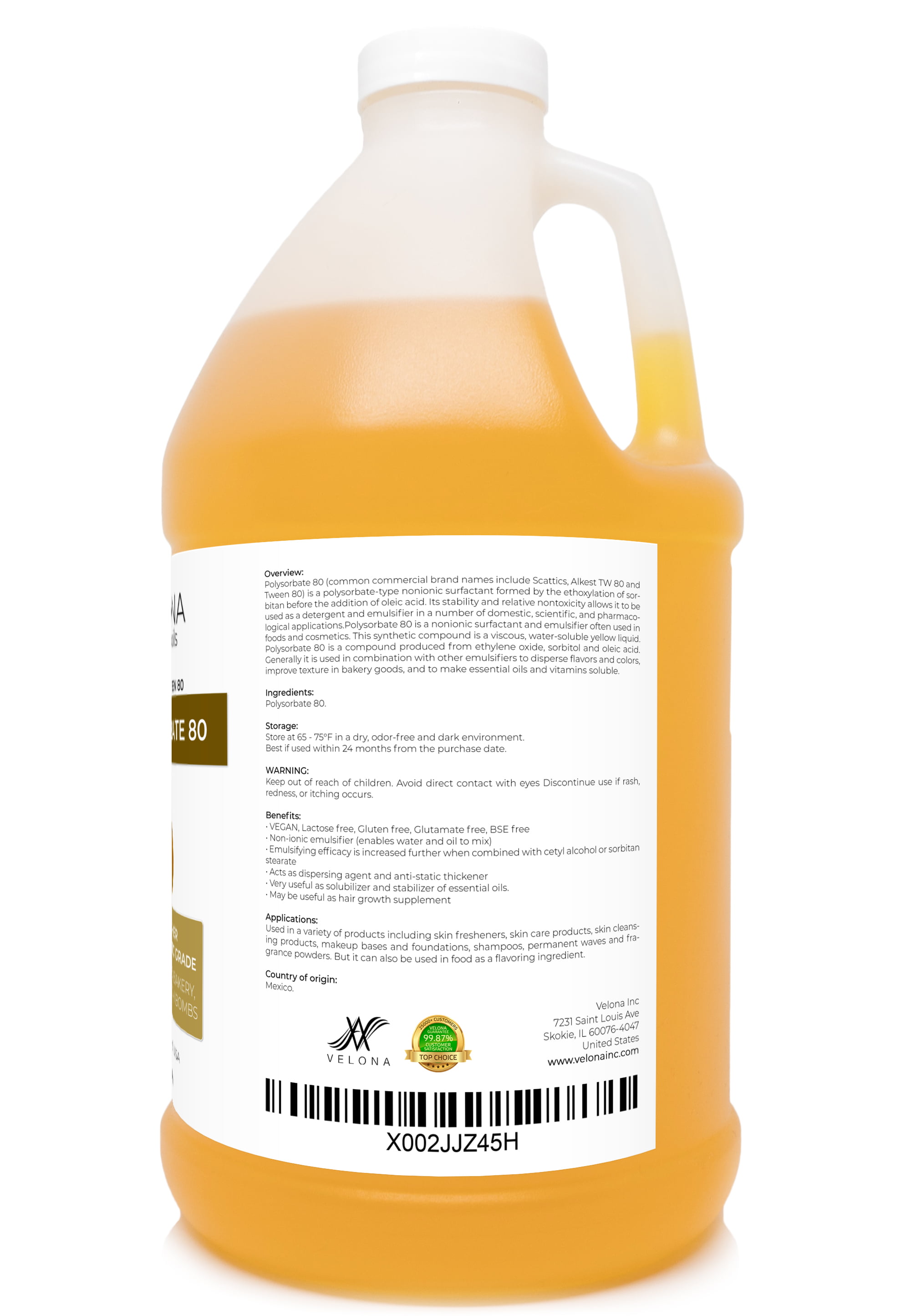 Emulsifying Wax NF, Non-GMO Premium Quality Polysorbate 60/ Polawax 80 oz /  5 Pound