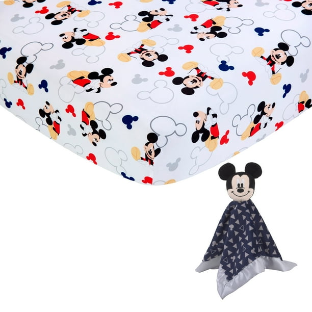 Disney Mickey Mouse Lovey And Infant Crib Sheet Bundle Pack