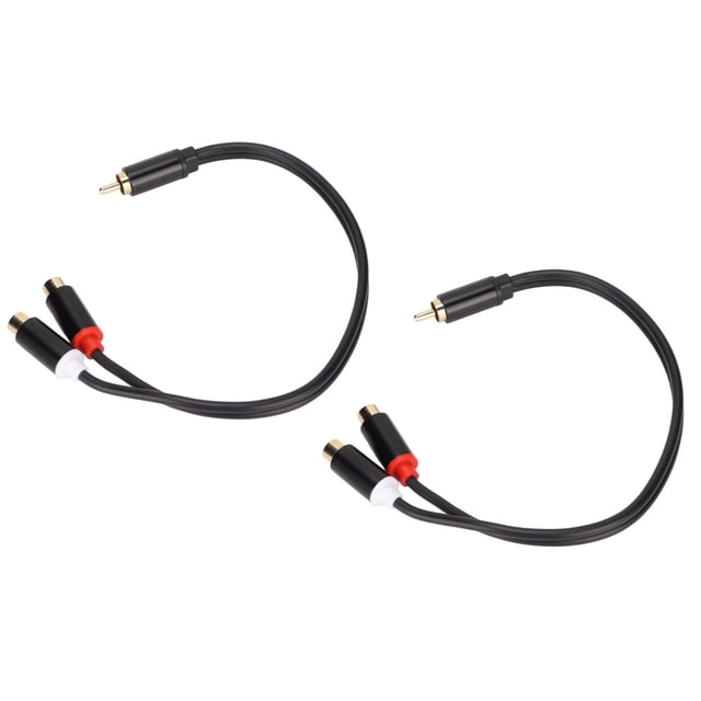 Cable de subwoofer estéreo, 2 piezas Cable divisor RCA Cable adaptador RCAY Cable RCA macho a hembra Durabilidad mejorada