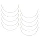 thumbnail image 1 of 6 pares de varillas de repuesto para sujetadores plateados - Varillas de acero inoxidable - Resistentes Copa D, 1 of 9