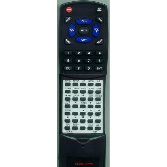 Replacement Remote for COBY RTDVDR1280, DVDR1280