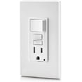 thumbnail image 2 of Leviton GFSW1-W Self-Test SmartlockPro Slim GFCI Combination Switch Tamper-Resistant Receptacle with LED Indicator, 15 Amp, White - GIDDS-2499319, 2 of 4
