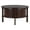 30" Round-Walnut, variant on Vintage Round Coffee Table with Sliding Door, Antique Accent Table for Small Space Bedroom Living Room