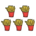 thumbnail image 1 of Hearth & Gear Ironing On Patch 5PCS French Fires Embroidered Fabric Sticker Decorative Patch Embroidered Label Ironing On Embroidered Badge Small Stickers Bulk Pizza Stickers for Kids Pretty Stickers, 1 of 7