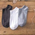 thumbnail image 4 of Calcetines de verano para hombre, finos, invisibles, de boca baja, de corte bajo, de color liso, para negocios, transpirables, para barco, 4 of 4