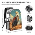 thumbnail image 4 of Susaid Western Desert Cactus Bald Eagle Print Clear Backpack See Through Transparent Plastic Clear Bookbags for School, College, Stadium,Work, 4 of 7