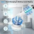 thumbnail image 3 of Electric Spin Scrubber,Cordless Cleaning Brush,Shower Cleaning Brush with 8 Replaceable Brush Heads, Power Scrubber Adjustable Speeds,Adjustable & Detachable Long Handle,Black, 3 of 6
