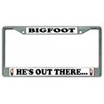 thumbnail image 1 of Bigfoot Cadre de Plaque d'Immatriculation Chrome He's Out There, 1 of 1