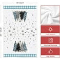 thumbnail image 6 of SOME THING Beige Blue Xmas Trees Christmas Kitchen Towels Dish Towels, 18x26 Inch Buffalo Plaid Daily Winter Decoration Hand Towels Set of 2, 6 of 6