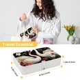 thumbnail image 5 of Swan Earring Organizer Jewelry Box Necklace Organizer PU Leather with Removable Compartment Portable, 5 of 6