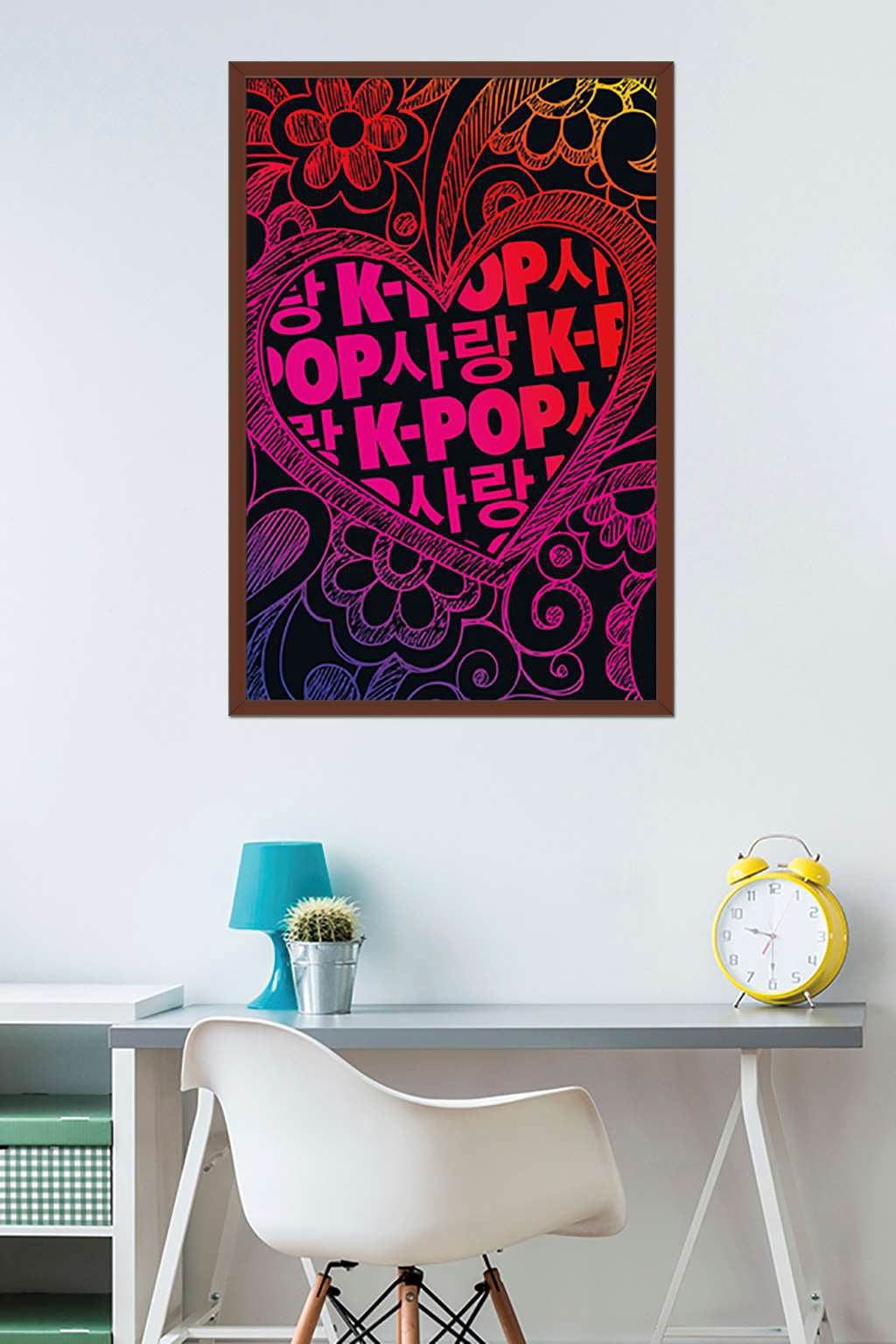 K-Pop Wall Poster, 22.375" x 34" Framed