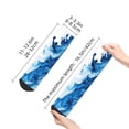 thumbnail image 4 of Rocae Blue White Fluid Art for Premium Adult Socks,Comfortable, Breathable, and Durable Socks, Perfect for Everyday Wear, 4 of 7