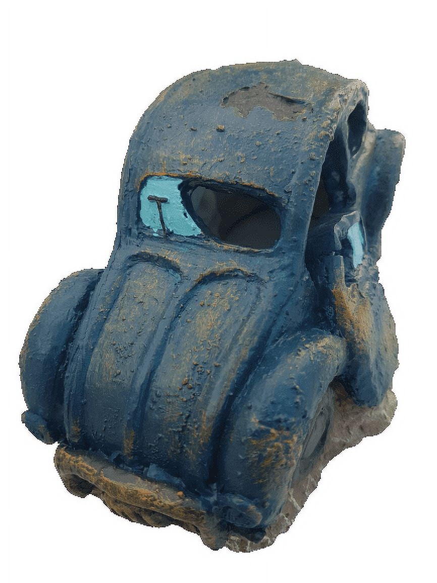 Blue Automobile Wreck Fish and Aquatic Habitat Safe, Aquarium & Fish Tank Ornament