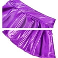 thumbnail image 4 of Minifalda Línea A Falda Plisada Versátil Y Cómoda Para Viajar Violeta XL SM SunniMix Falda plisada metalizada, 4 of 8