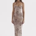 thumbnail image 5 of Gibobby Vestido sexy para fiesta Vestido de colección de cintura ajustada con temperamento de mujer con estampado de leopardo y estampado de flores(Caqui,CH), 5 of 5