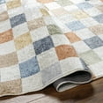 thumbnail image 5 of Mark&Day Washable Rugs, 8x10 Shaquina Modern Taupe Checkered Rug, Beige Blue Brown Carpet for Living Room, Bedroom or Kitchen (7'10" x 10'2", Machine Washable), 5 of 9