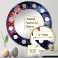 thumbnail image 3 of Designart "Fireworks in the Celestial Galaxy I" Galaxies Round Wall Mirror - Fantasy Oval Printed Decorative Oversized Mirror - Multiple Color Options, 3 of 4