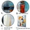 thumbnail image 3 of Designart "Assembling Cubism In Orange And Blue I" Cubism Floater Framed Canvas Art Print, 3 of 5