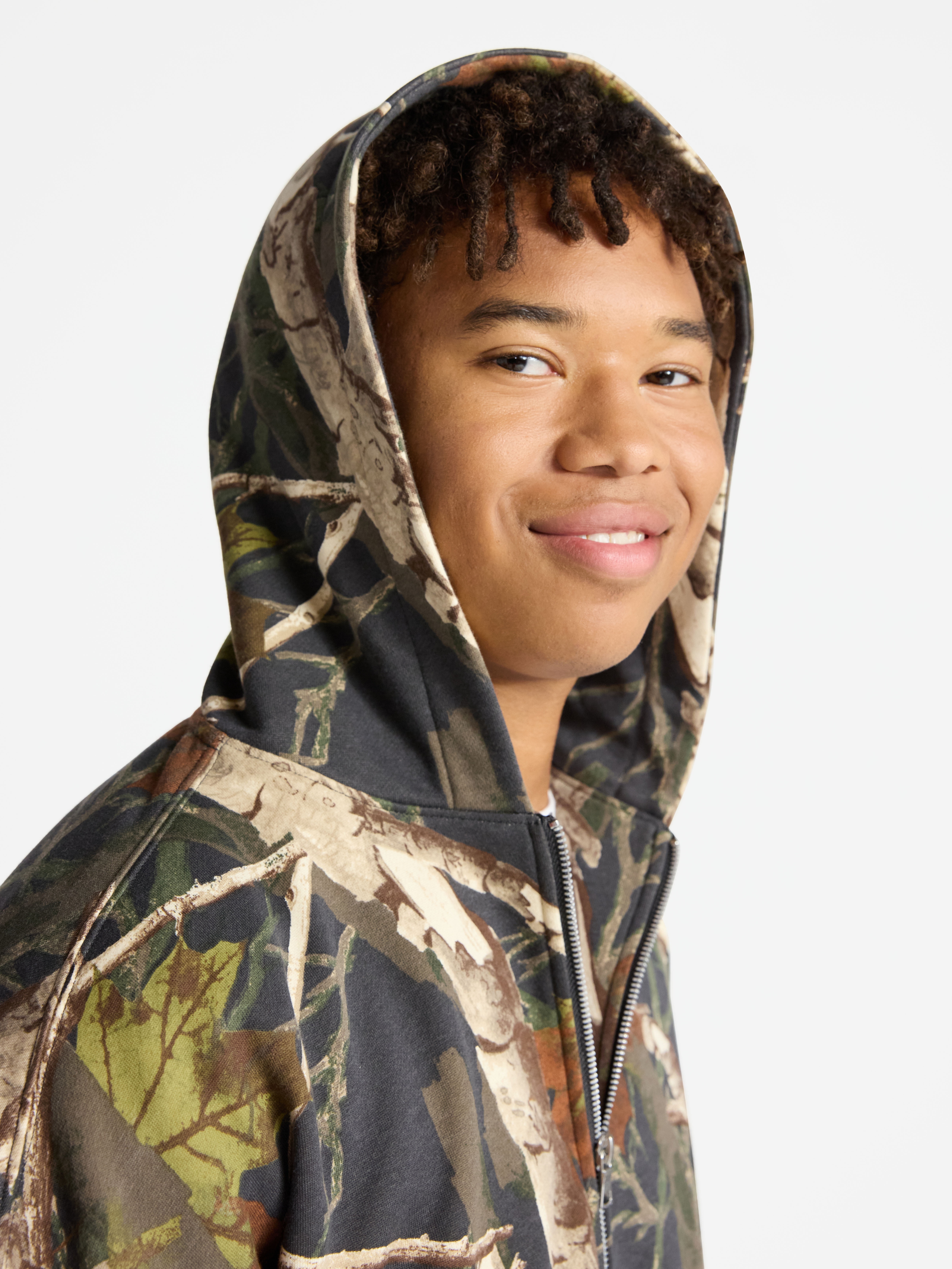 No Boundaries Zip Hoodie with Long Sleeves, Men's & Big Men's