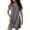 Gray, variant on cocolona Women Linen Dress Summer Casual Loose V Neck Short Sleeve T-shirt Dress Beach Vacation Mini Dress