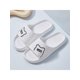 thumbnail image 1 of Preppy White Slippers For Women, Letter Graphic Single Band Slides, 1 of 2