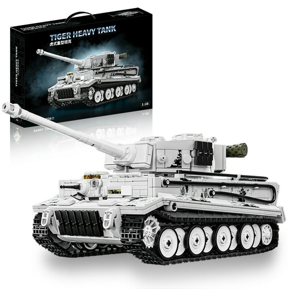 GZBrick Tiger Heavy Tank Building Sets WW2 Military Toy for Adults Boy Compatible with Lego 1736PCS