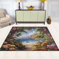 thumbnail image 5 of Ryvnso Flower Beach Area Rug Floor Mats Non-Slip Home Carpet 80 x 58 inch, 5 of 7
