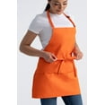 thumbnail image 5 of Chef Works Cooking Apron, 3-Pocket Orange Kitchen Apron for Women and Men, One Size, 5 of 7