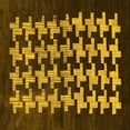 thumbnail image 1 of Ahgly Company Indoor Square Abstract Yellow Modern Area Rugs, 5' Square, 1 of 4